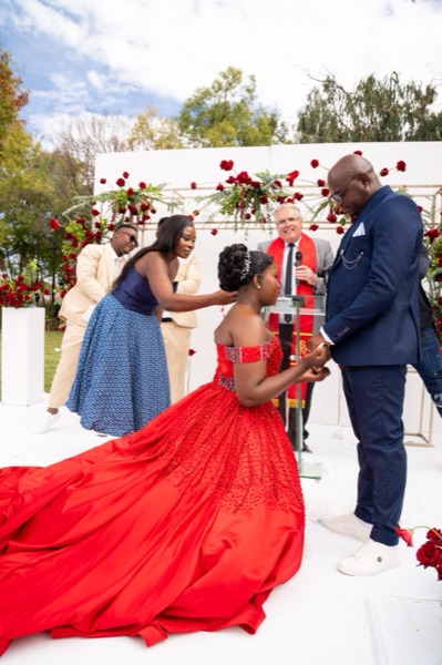 Wedding ceremony by Dr. Gerrit Rademeyer in Hankey