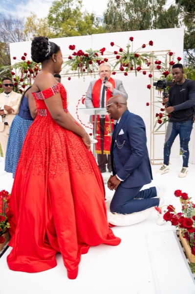 Wedding ceremony by Dr. Gerrit Rademeyer in Hankey