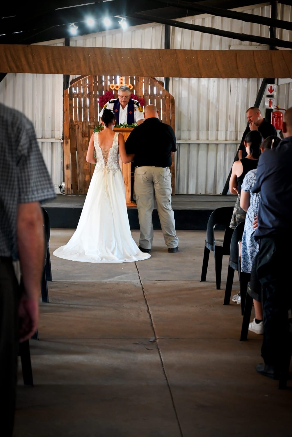 Wedding ceremony by Dr. Gerrit Rademeyer in Hankey
